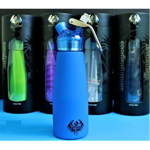 Special Blue 1/2 L Whipper Cream Dispenser - Plastic Head - For Food Purpose Only - SBCDISTRO