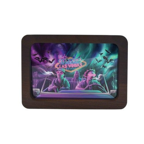 Syndicate 3d Wood Rolling Tray Medium - Bat County - SBCDISTRO