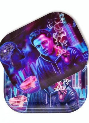 Syndicate 3d Wood Rolling Tray Medium - Space Xhale - SBCDISTRO