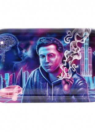 Syndicate Glass Rolling Tray Medium - Space Xhale - SBCDISTRO
