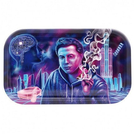 Syndicate Glass Rolling Tray Medium - Space Xhale - SBCDISTRO