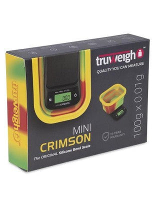 Truweigh Riot Scale Mini Crimson Collapsable Bowl - 100g X 0.01g - Rasta - SBCDISTRO